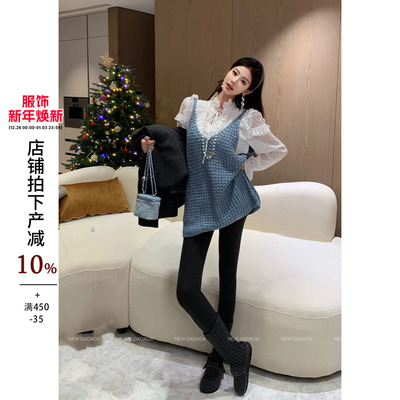 利达 NEW DADADA【雾蓝织星】高级感休闲百搭针织马甲CGM4245