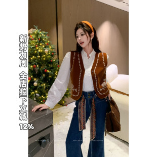 民族风刺绣马甲女2026新款 利达 复古刺绣马甲 DADADA 上衣 NEW