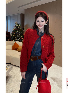 利达 NEW DADADA【软萌甜柔】时尚百搭女款开衫针织毛衣DPM3499