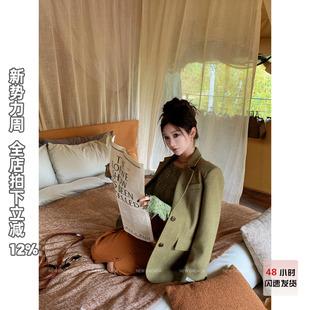 绿色西装 利达 甜谧电波 DADADA 外套女休闲显瘦加厚羽绒服 NEW