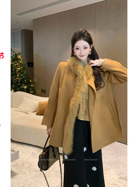 利达NEW DADADA【慧心倾谈】气质百搭休闲毛呢外套QHM4328