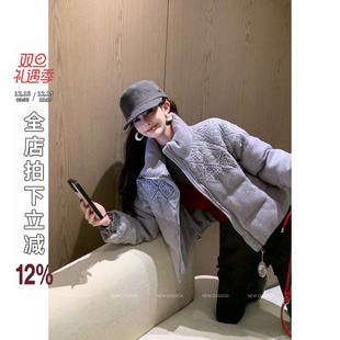 NEW 休闲修身 DADADA 时尚 气质羽绒服外套DHM3999 银雪雾蓝 利达