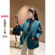 孔雀石雾呢 利达NEW DADADA 复古蓝色毛呢外套女加厚双面呢上衣