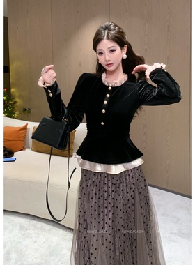 利达 NEW DADADA【掐腰小丝绒】时尚休闲修身衬衫SUZ3381