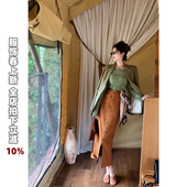 2026春新款 金扣橘子海 女轻奢高级感显瘦半身裙 NEWDADADA 利达