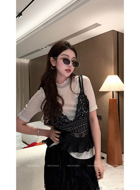 利达 NEW DADADA【温文尔雅】吊带女设计感小众外穿收腰蕾丝背心