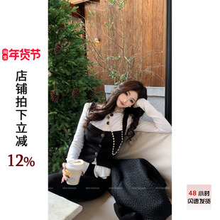 利达 NEW DADADA【媚骨谐趣】长袖修身毛针织衫女2026年春季新款