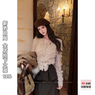 NEW 雪纺衫 DADADA 女士高端大气上档次时尚 奶油蕾丝小香 利达