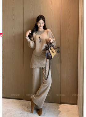 利达 NEW DADADA【懒人穿搭套装】气质百搭时尚两件套套装YYM4196