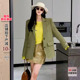 外套女休闲显瘦加厚羽绒服 利达 甜谧电波 NEW 绿色西装 DADADA