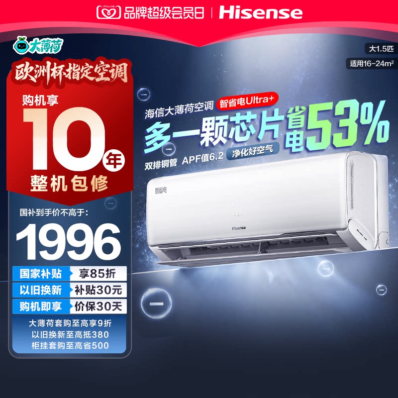 海信大薄荷智省电Ultra挂大1.5匹图片