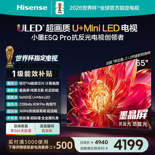 海信小墨E5QPro65吋U+MiniLED