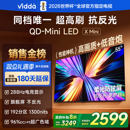 Vidda X Mini 55英寸海信电视 Mini LED电视机以旧换新补贴