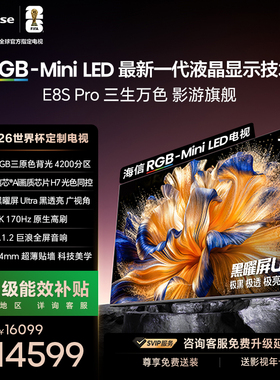 海信RGB-MiniLED电视E8S Pro 75吋 4200分区H7芯片世界杯指定电视