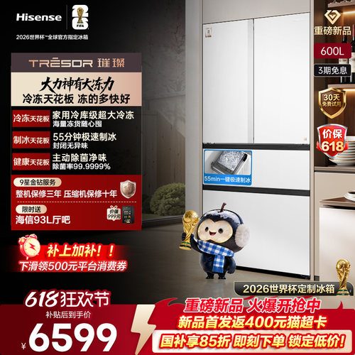 海信大冻梨大力神600L制冰冰箱