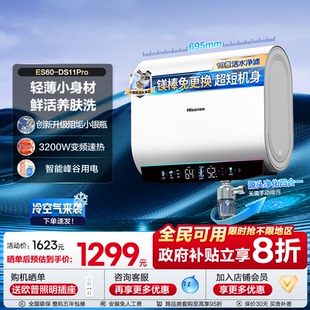 海信储水式 扁桶电热水器洗澡家庭用一级60升以旧换新补贴DS11Pro