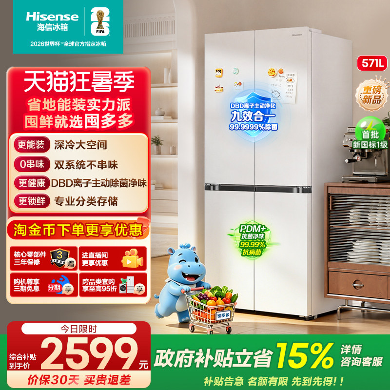 海信囤多多571双系统大容量冰箱