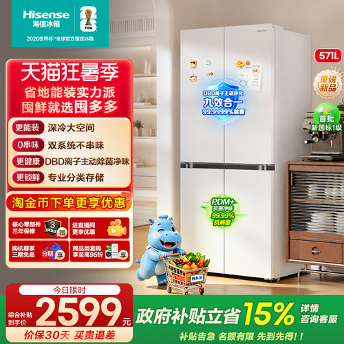 海信囤多多571双系统大容量冰箱