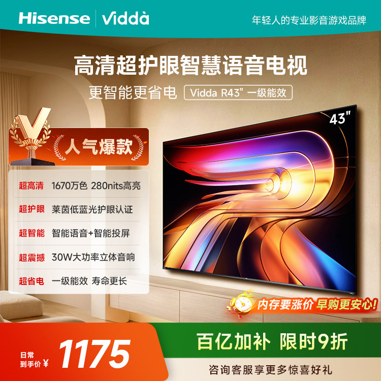 Vidda 海信电视 R43一级能效图片