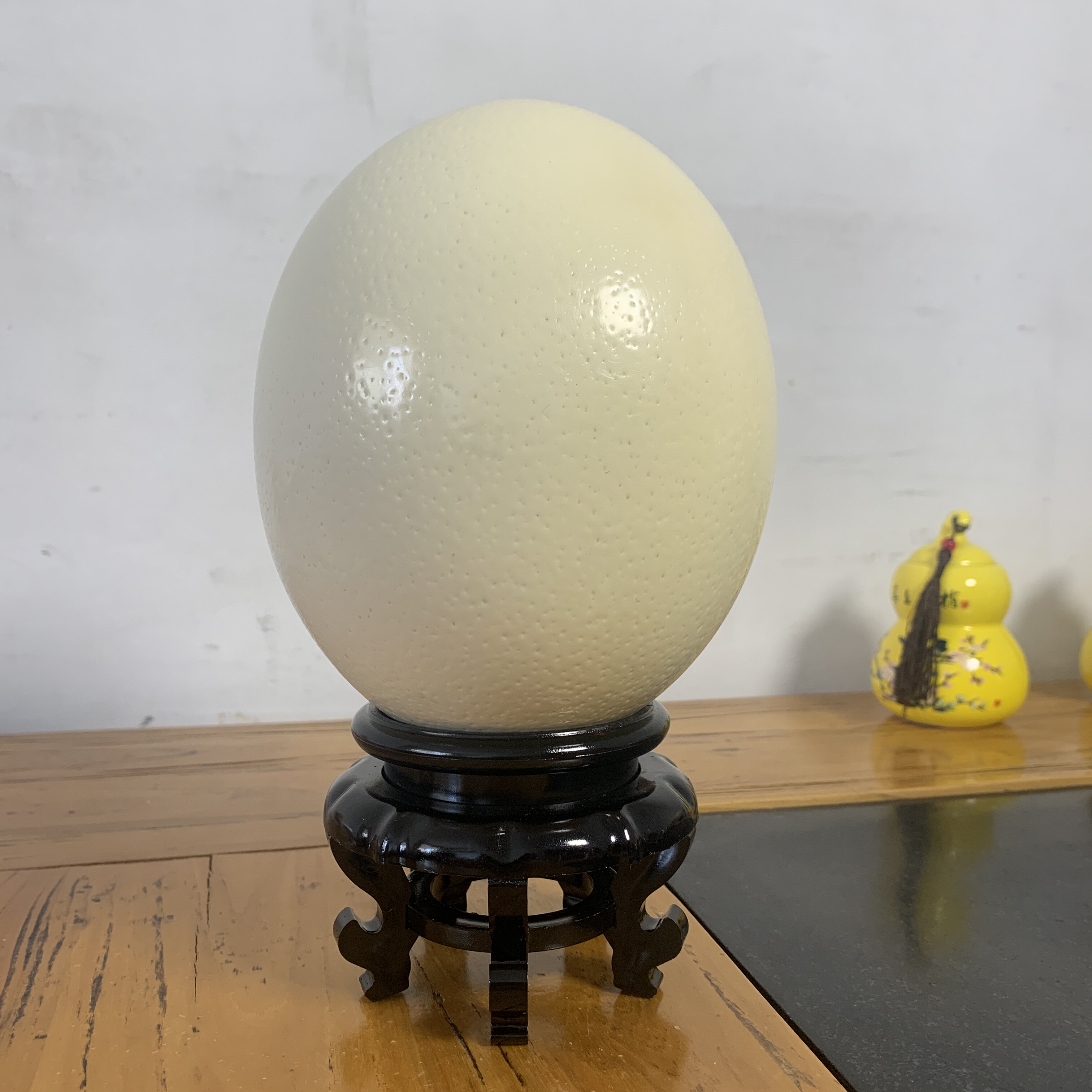 精选好品天然大号鸵鸟蛋空壳工艺品雕刻绘画 diy原材料空蛋壳摆件