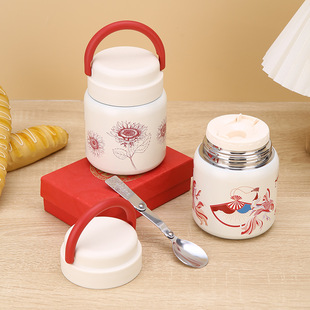 316不锈钢上班族便携保温饭盒国风燕窝银耳大容量焖烧杯带勺汤杯