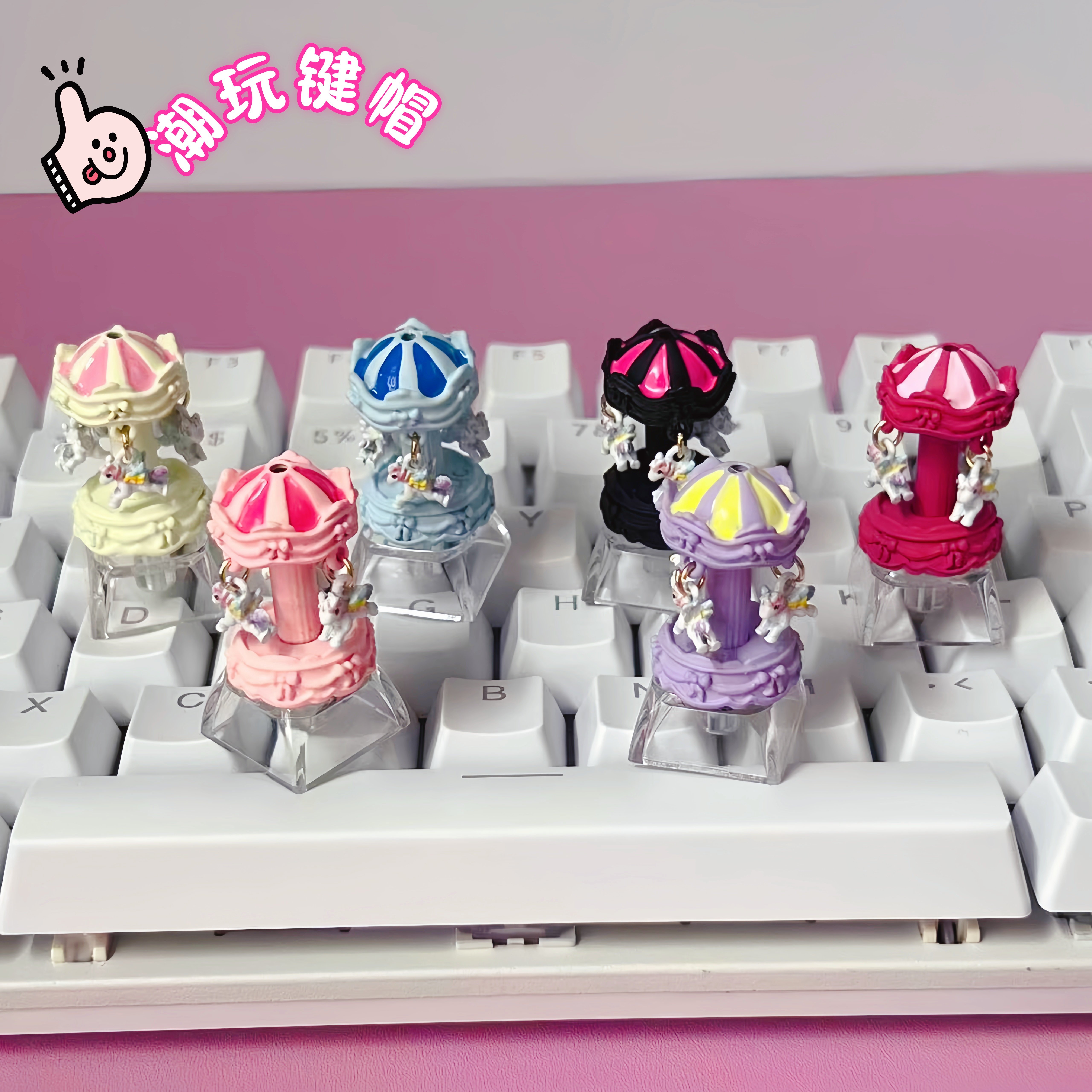 可以旋转的木马ESC动态键帽DIY图片