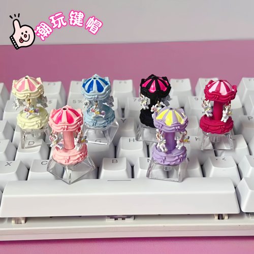 可以旋转的木马ESC动态键帽DIY