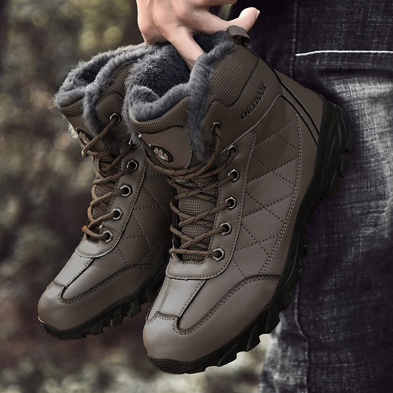 FATTENING SNOW BOOTS MENS 46 SIZE WINTER WARM WIDE FEET 47 COTTON SHOES 48 EXTRA LARGE SIZE 45 ANTI-SLIP VELVET THICKENED ENLARGED