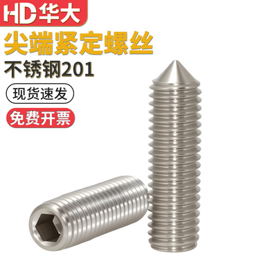 201不锈钢尖头端内六角紧定螺丝