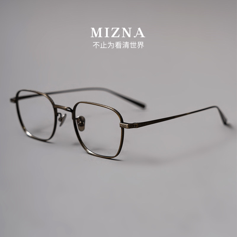 极简斯文！超轻纯钛眼镜防蓝光近视高清男女生可配近视圆框眼镜框