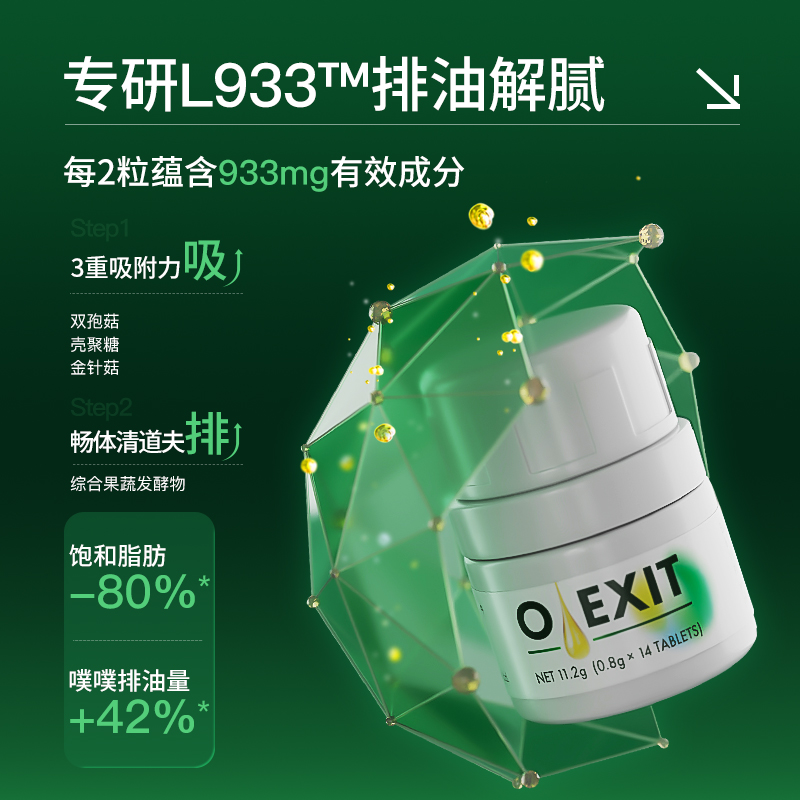 bioe排油丸大餐救星饭后两粒