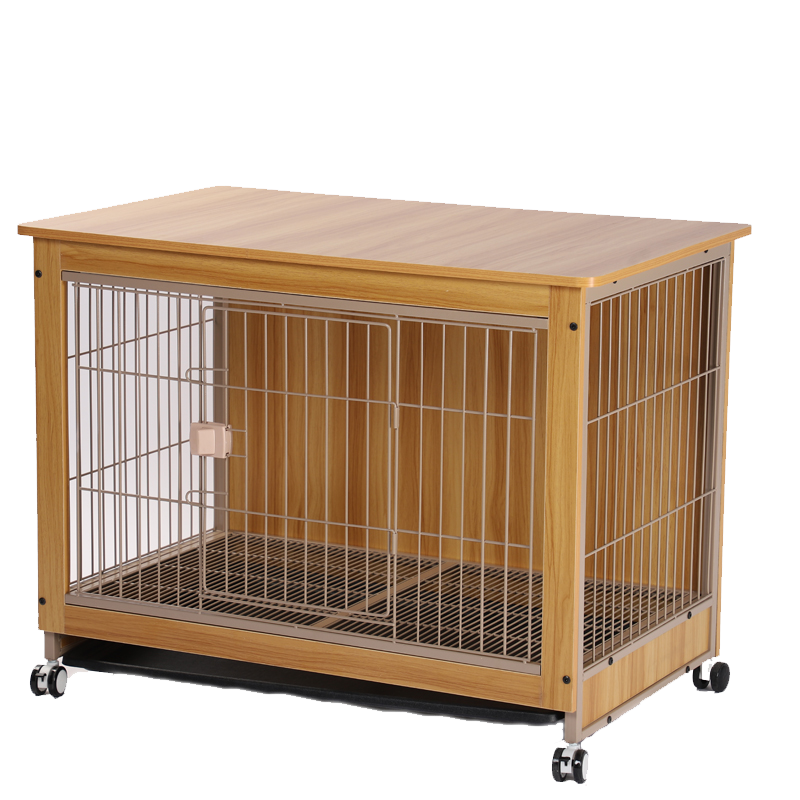 木质小型中型犬带厕所分离狗笼子