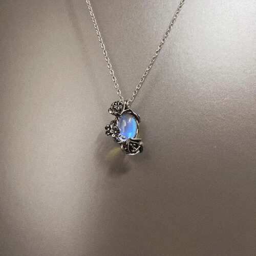 Vintage古着 Flowers moonstones项链