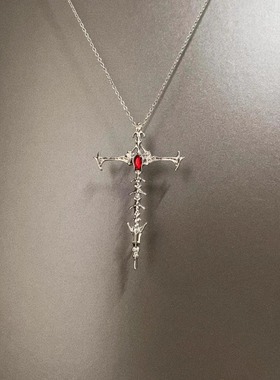 Vintage古着 Skeleton cross项链