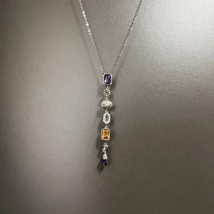 Vintage古着 Zircon Waterfall项链