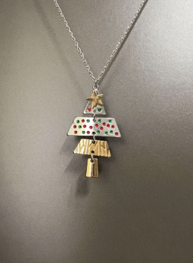 Vintage古着 Colorful Christmas项链