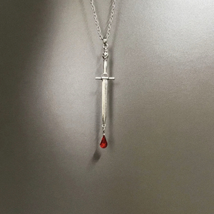 water droplets項鏈 Red Vintage古著