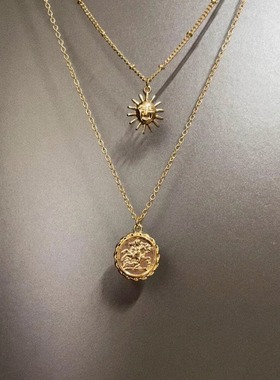 Vintage古着 Roman coins项链