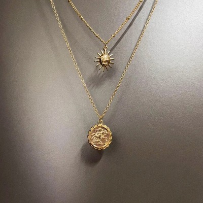 Vintage古着 Roman coins项链