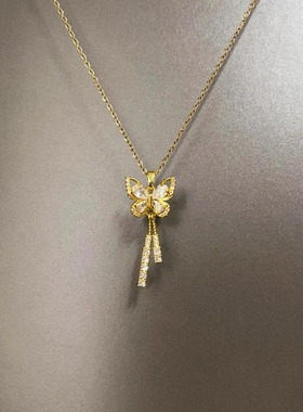 Vintage古着 Fringed butterfly项链