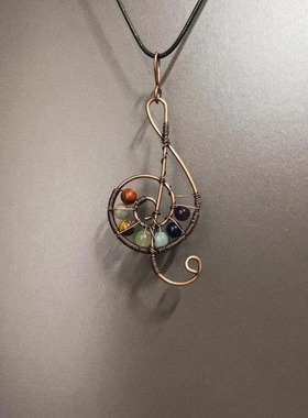 Vintage古着 Music symbol life tree项链