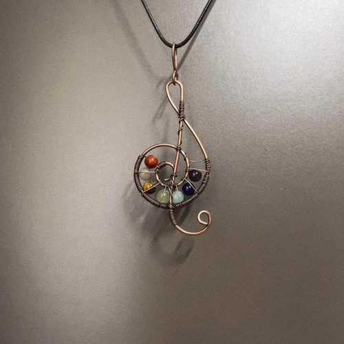 Vintage古着 Music symbol life tree项链