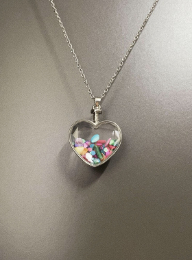 Vintage古着 Crushed stone love项链