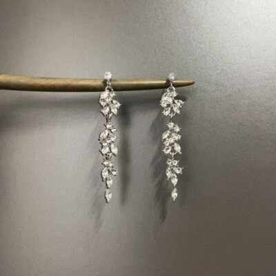 Vintage古着 Wavering Diamond Silver耳饰