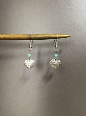 Vintage古着 Turquoise love耳饰