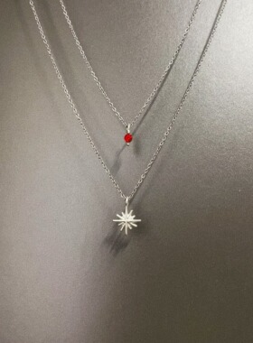 Vintage古着 Six-pointed zircon项链