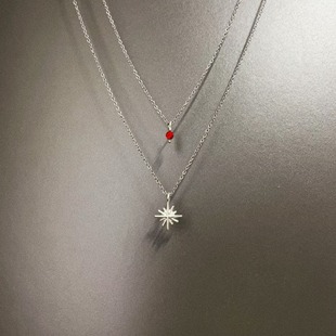 Vintage古着 Six-pointed zircon项链