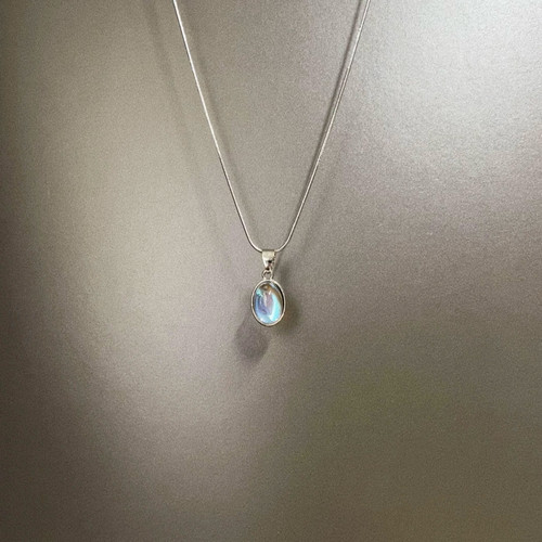 Vintage古着 Titanium steel moonstone项链