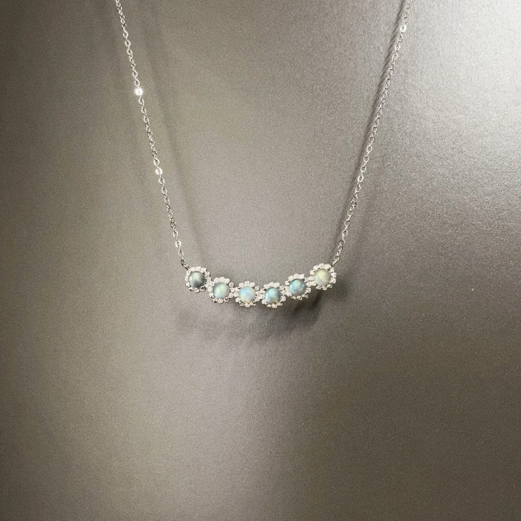 Vintage古着 Moonstone Row Beads项链