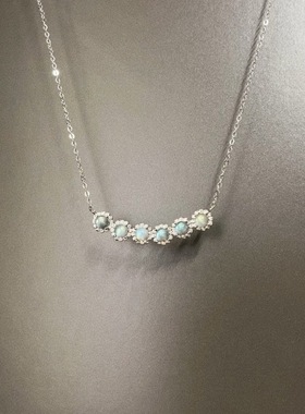 Vintage古着 Moonstone Row Beads项链